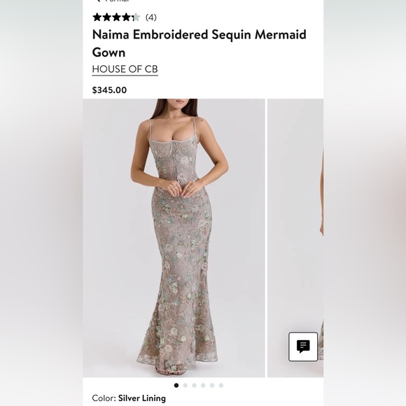 House of CB Elegant Beaded Evening Gown - Picture 4 of 7